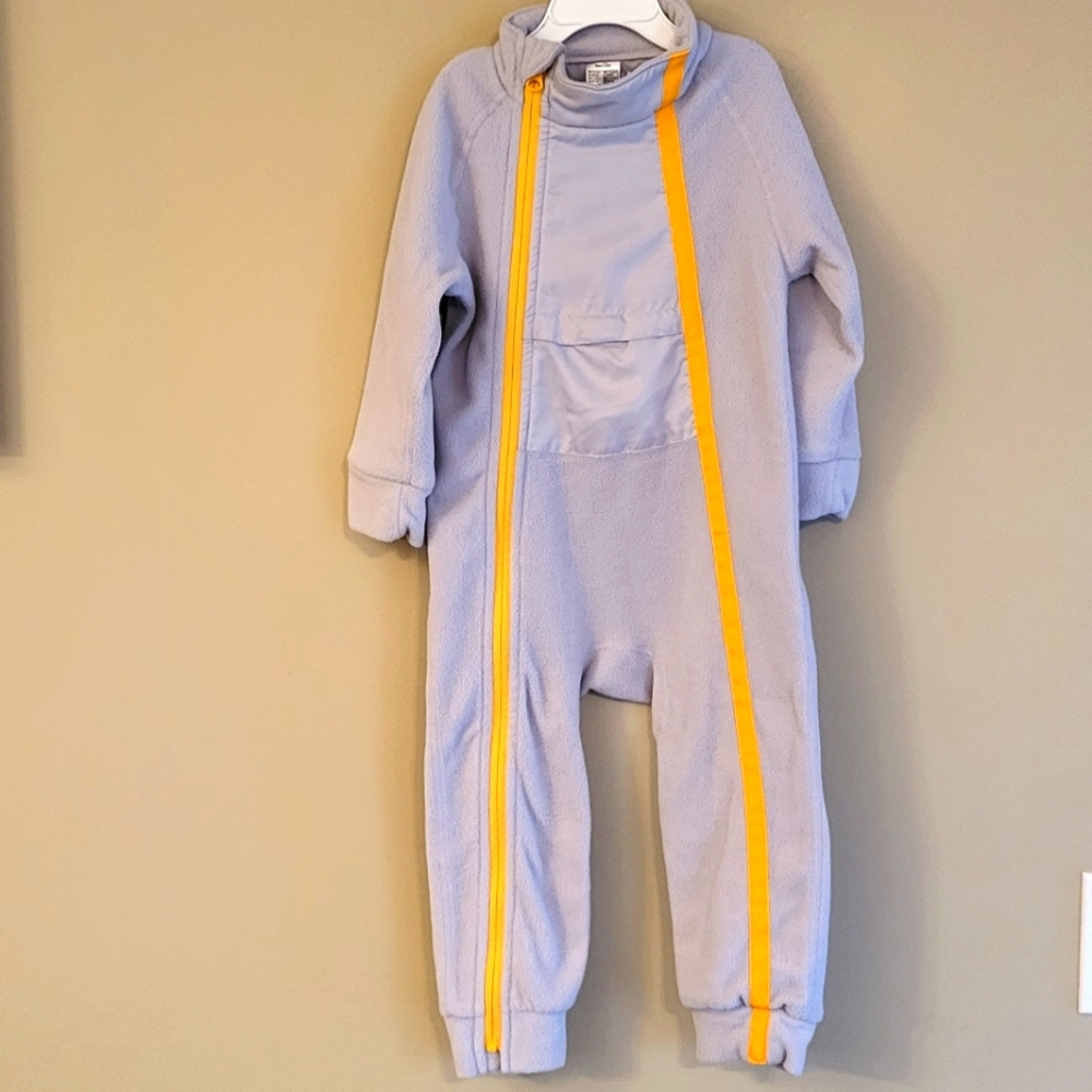Kids One Piece Footie in Light Blue and Yellow